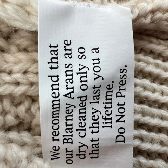 Blarney - Irish Aran Wool Sweater (M) - Picture 6 of 6